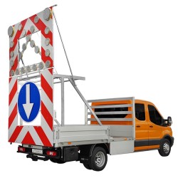 Panou MARE de semnalizare si dirijare trafic 24 lami LED S-U26a cu sistem complet de montaj